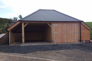 Oak Garage Building Devon